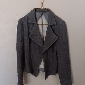 Peruvian Connection Charcoal Blazer Size 10